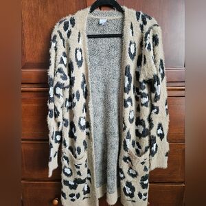 Leopard Print Fuzzy Sweater